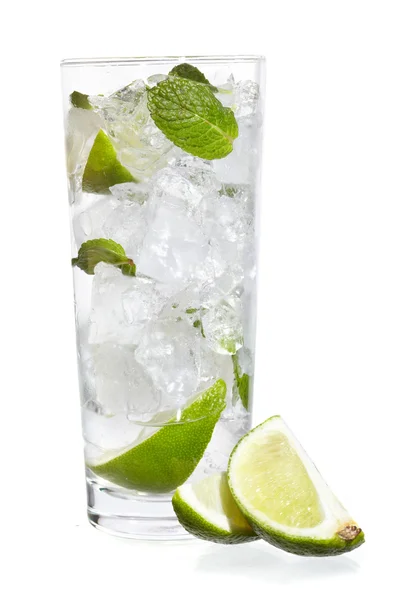 Mint, lime ice vodka — Stock Photo, Image