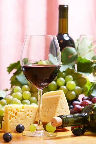 Wino i ser martwa — Zdjęcie stockowe
