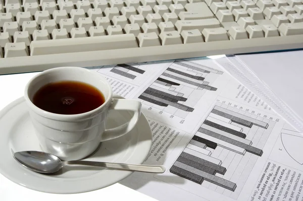 Cup of coffee at office — Stock Photo, Image