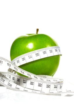 Yeşil elmalar ölçtü taksimetreyi, spor elmalarını