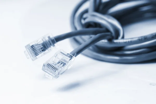 Kable sieciowe i patcha — Zdjęcie stockowe