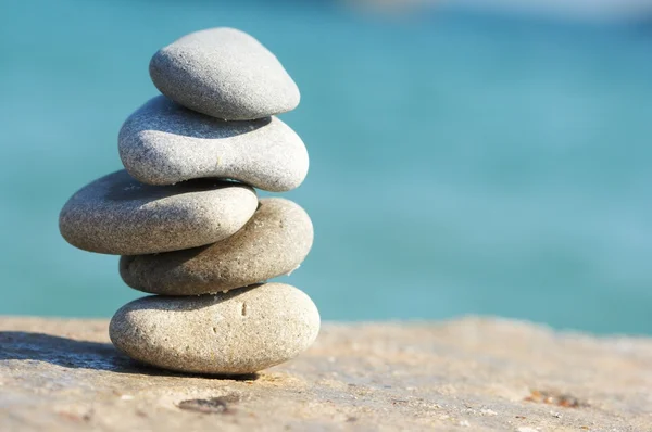 Stones combined in a pyramid, zen — Stock Photo, Image