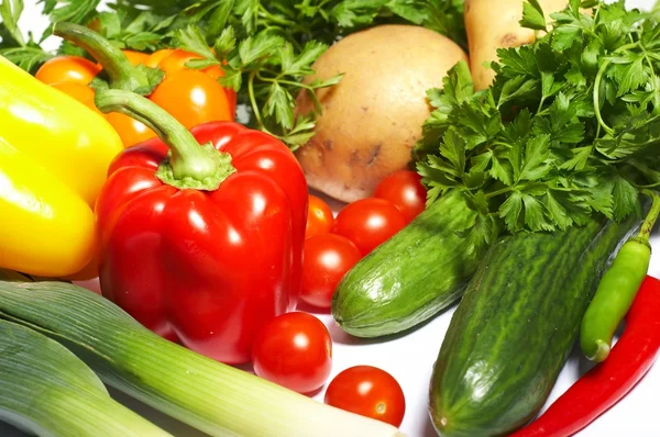 新鲜的蔬菜、 水果和其他食品. — 图库照片