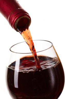 kırmızı şarap bir bardak içki doldurma
