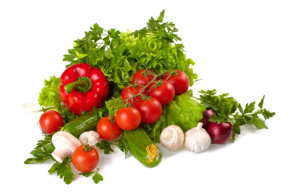 Čerstvá zelenina, ovoce a jiných potravin — Stock fotografie