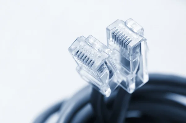 Netwerk en patch kabels — Stockfoto