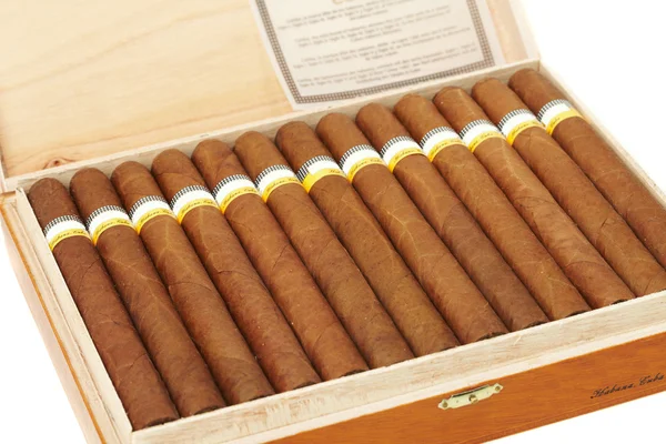 Коробка кубинских сигар — стоковое фото