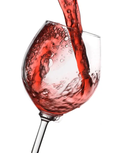 Вино наполняет стакан — стоковое фото