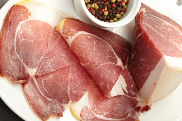 stock image Dry cured ham with spice