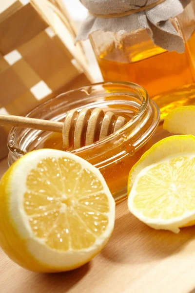 stock image Honey and lemon