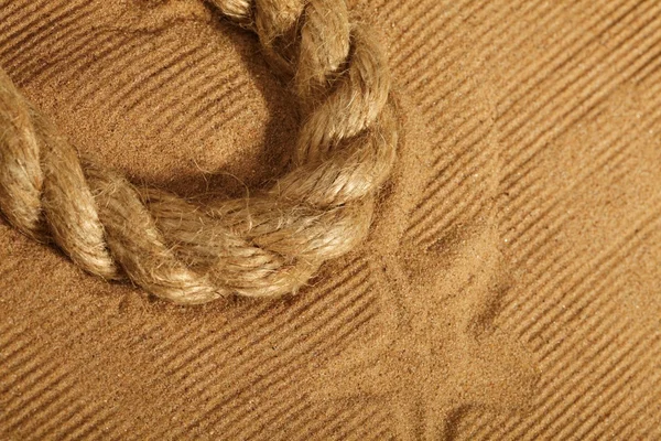 Zand en touw — Stockfoto