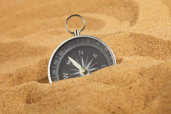 stock image Compass in sand