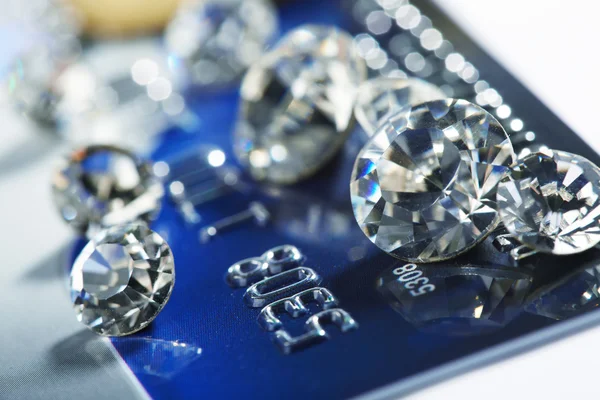 stock image Diamonds and money