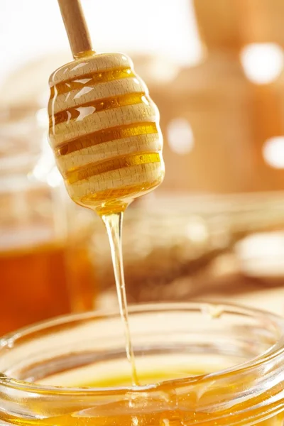 Fa bottal méz — Stock Fotó