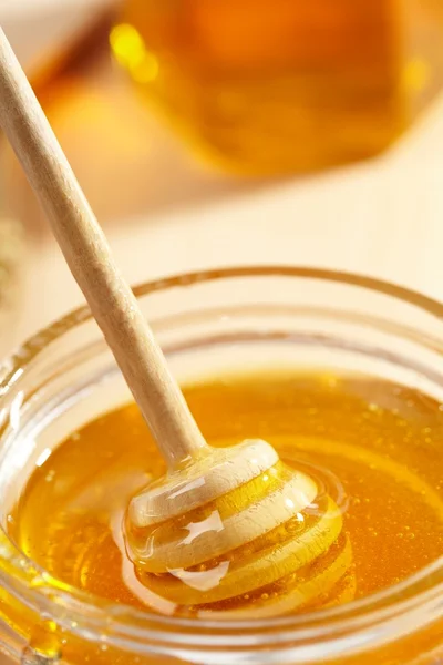 stock image Honey with wood stick