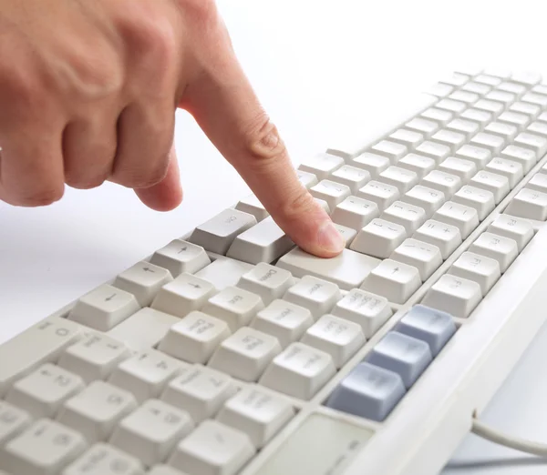 Mãos no teclado — Fotografia de Stock