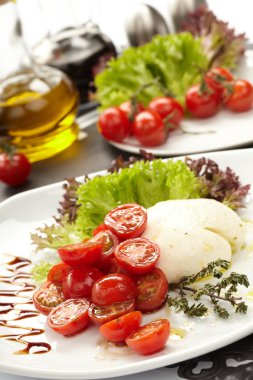 Tomatoes with mozzarella