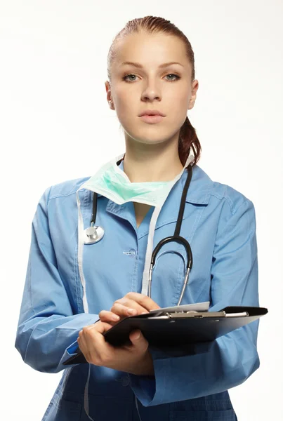 Medical doctor with folder — Stock Photo, Image