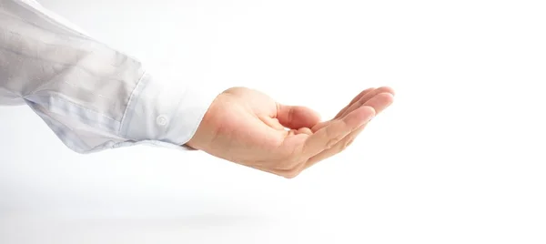 Empty hand isolated on white background — Stock Photo, Image
