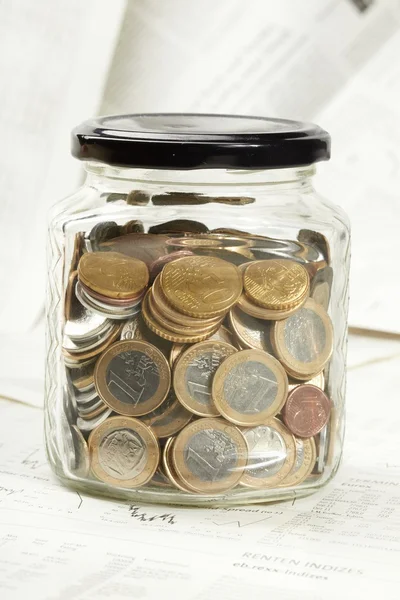 Three glass jars filled with American coins — Stock Photo © Balefire9 ...