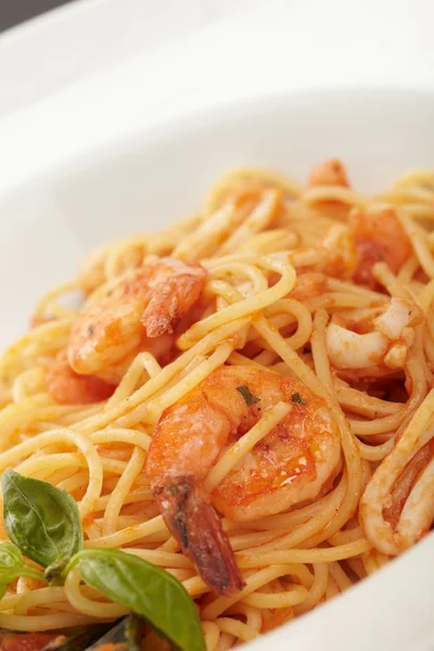 Pasta with Shrimps — Stock Photo, Image