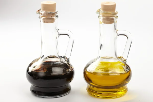 Olie og eddike flasker - Stock-foto