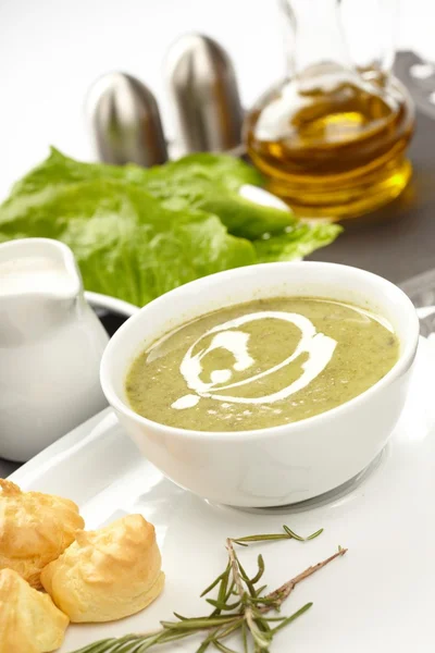 Spinach cream soup — Stock Photo, Image