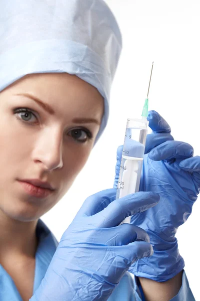 stock image Medical doctor with syringe