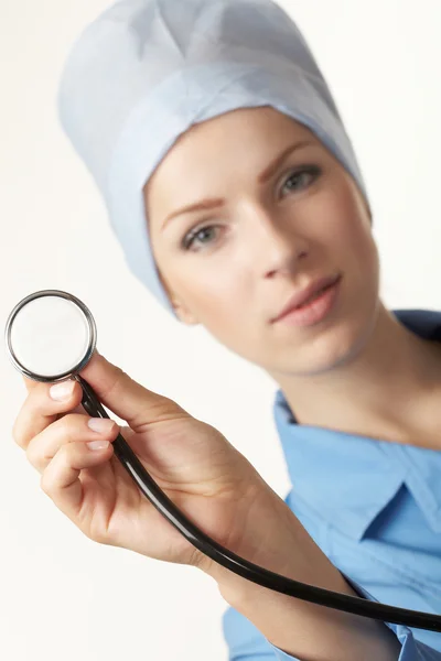 Medical doctor with stethoscope — Stock Photo, Image