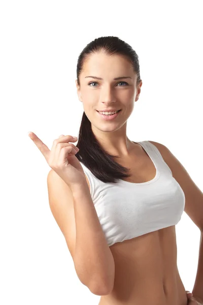 Young happy woman in sports wear — Stock Photo, Image