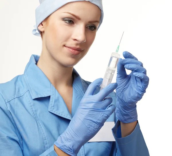 stock image Medical doctor with syringe