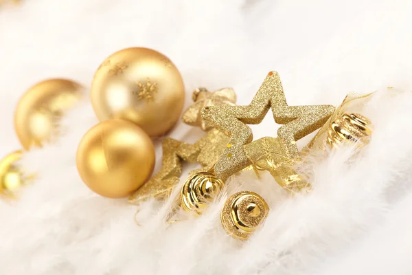 Bolas de Natal de ouro — Fotografia de Stock