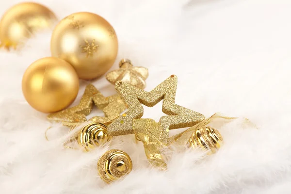 stock image Gold Christmas balls