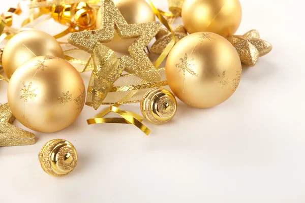 Bolas de Natal de ouro — Fotografia de Stock