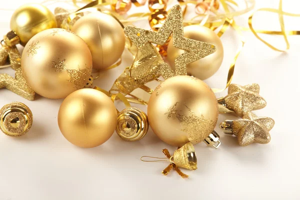 Boules de Noël en or — Photo