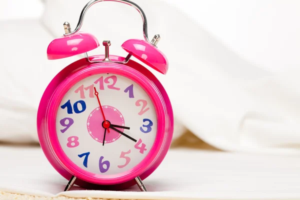Pink alarm clock — Stock Photo, Image