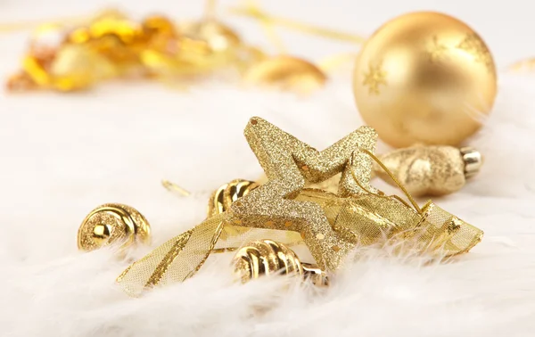 Bolas de Natal de ouro — Fotografia de Stock