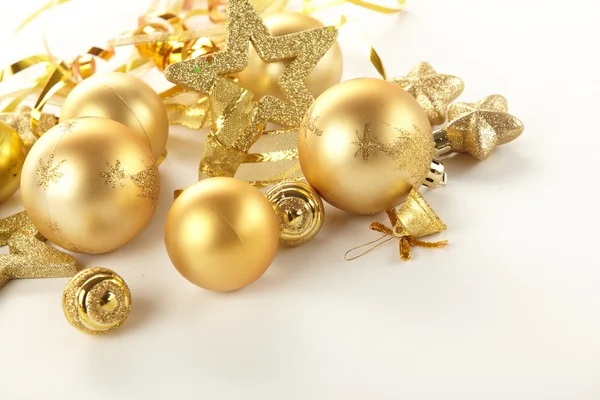 Bolas de Navidad de oro —  Fotos de Stock