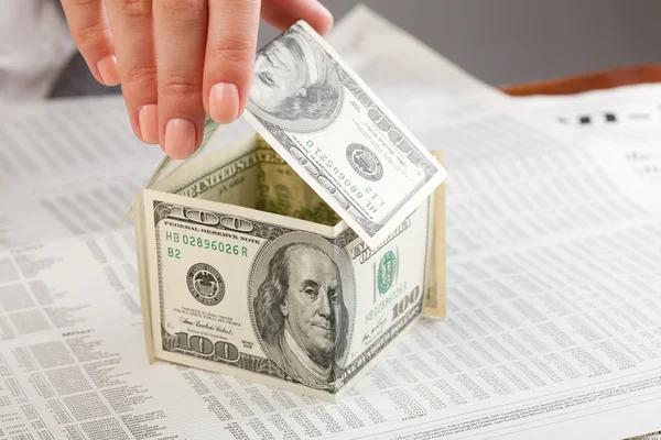 Dollars house — Stock Photo, Image