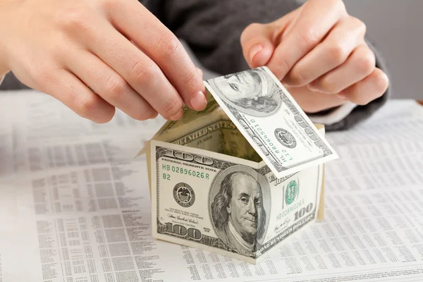 Dollars house — Stock Photo, Image