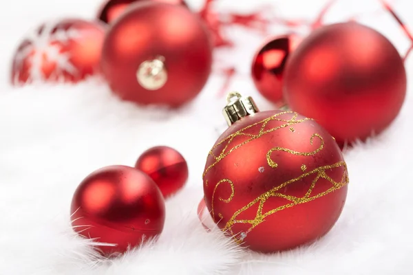 Christmas balls on the white background — Stock Photo, Image