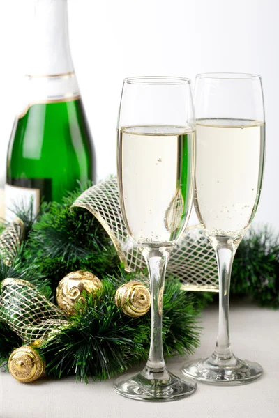 Glas champagne på nyårsafton — Stockfoto