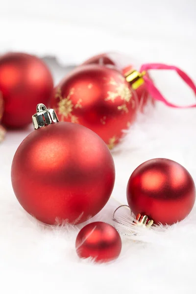 Christmas balls on the white background Royalty Free Stock Images
