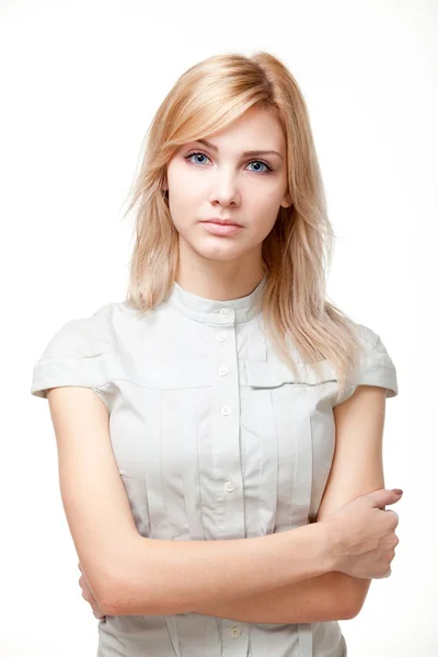 Portrait of young pretty woman — Stock Photo, Image