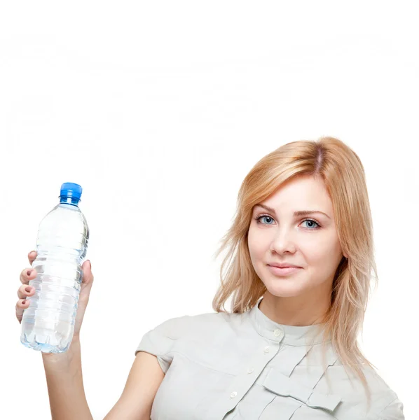 Junge Frau mit Wasser — Stockfoto