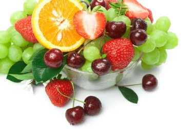 Still-life of fresh fruit clipart