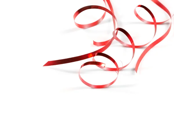 stock image Red ribbon on white background