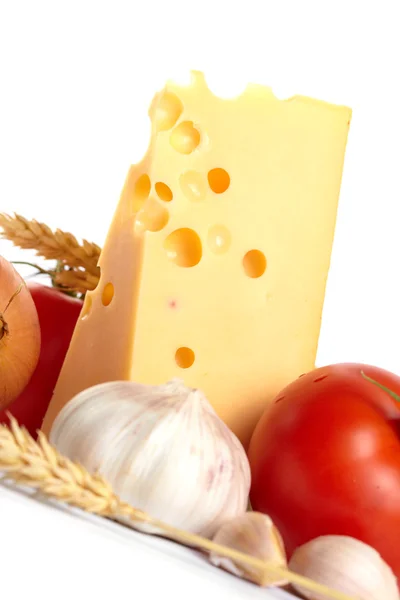 stock image Fresh vegetables with cheese