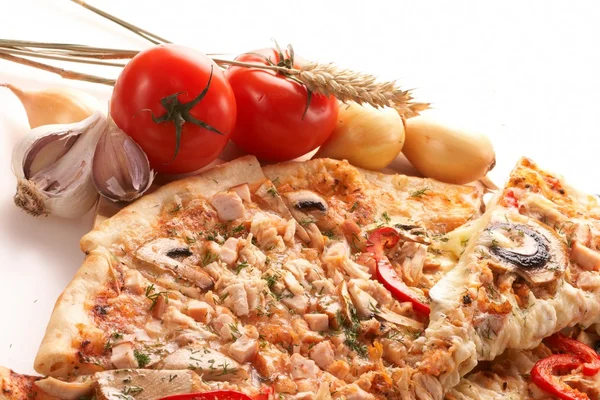 Pizza with champignons — Stock Photo, Image