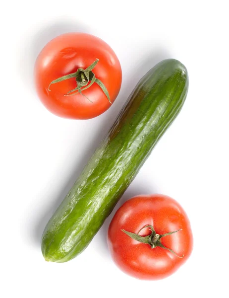 stock image Fresh tomatoes and cucumber